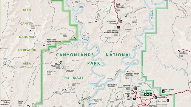 a map of Canyonlands National Park