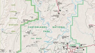 a map of Canyonlands National Park