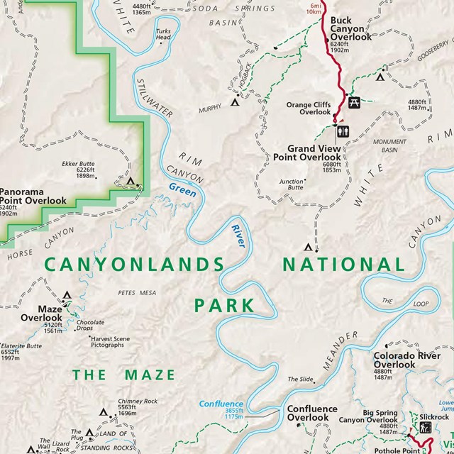 a map of Canyonlands National Park