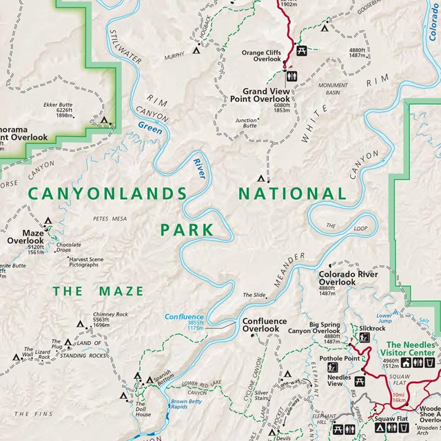 a map of Canyonlands National Park