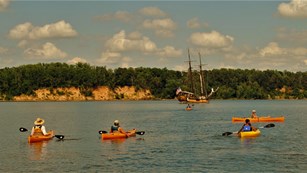 Paddlers on an Eastern Shore river