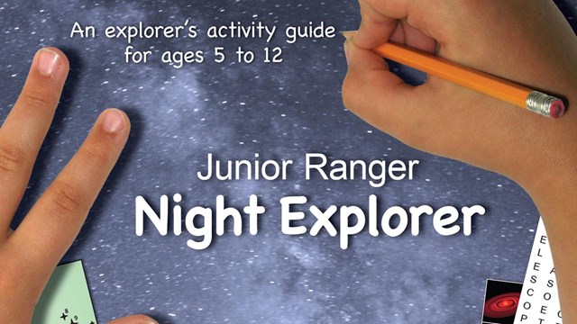 The Junior Ranger Night Explorer activity book front cover