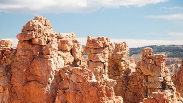 Cliff tops with deep fracture marks
