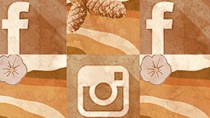 App and social media icons.