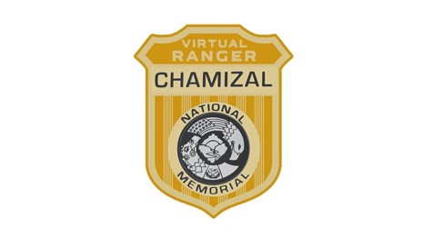 badge graphic with text, "Virtual Ranger, Chamizal."