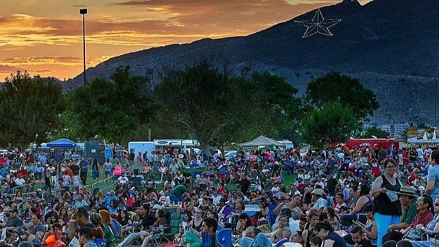 Crowd gathered for a concert at Chamizal National Memorial