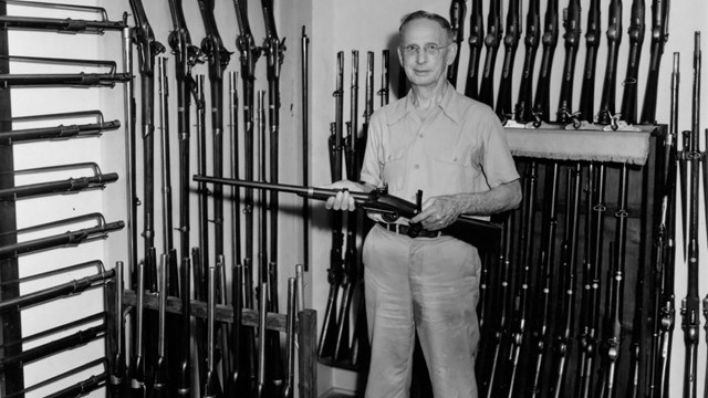 Claude Fuller with his collection