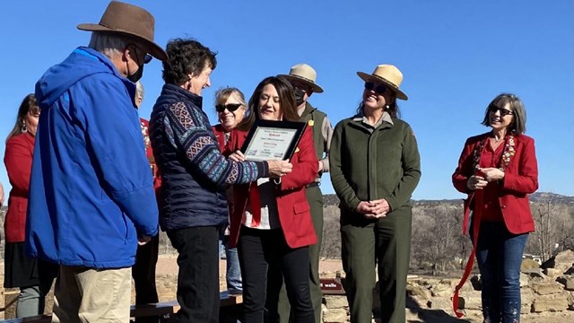 A group of NPS staff at the World Heritage Site ceremony.