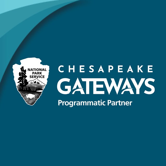NPS Chesapeake Gateways logo on a blue background.