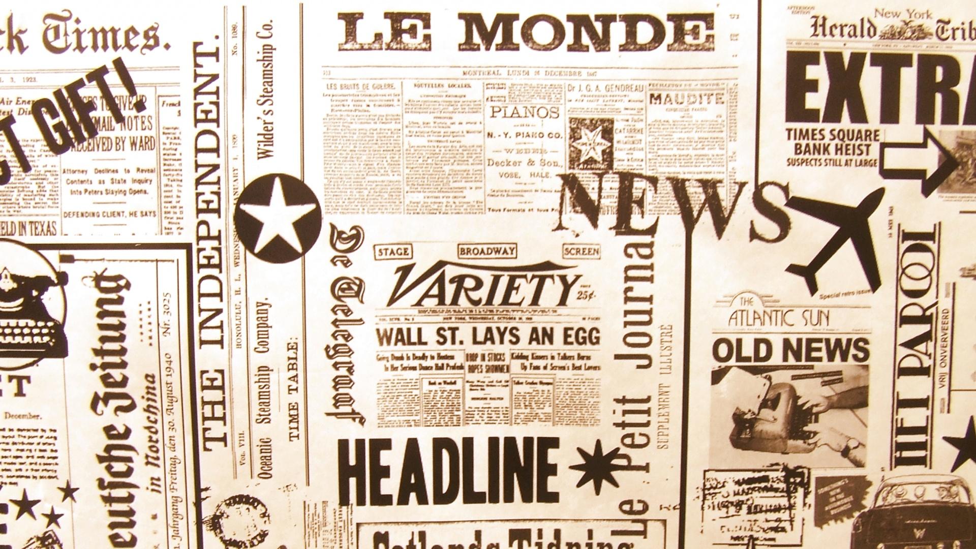 A collage of old newspaper clippings