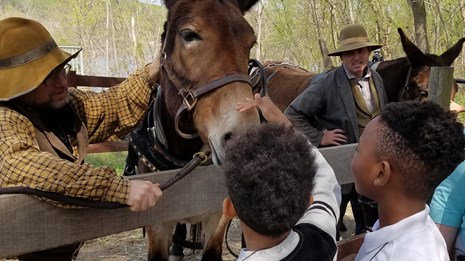 Children enjoying a visit to the C&O Canal