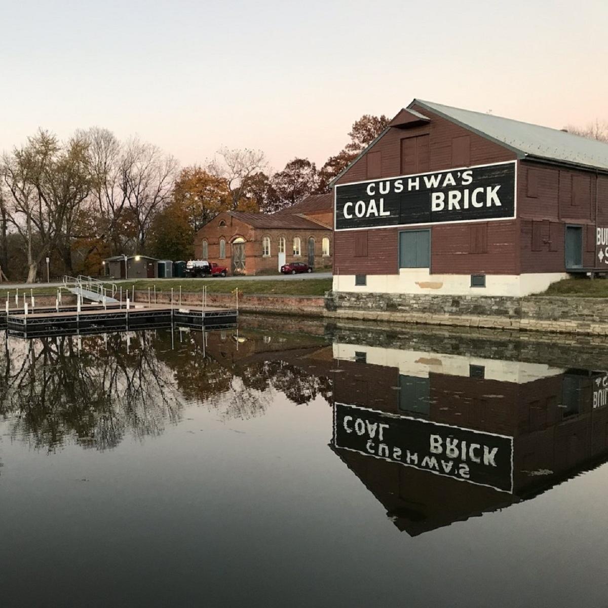 Photo of the Cushwa warehouse and basin