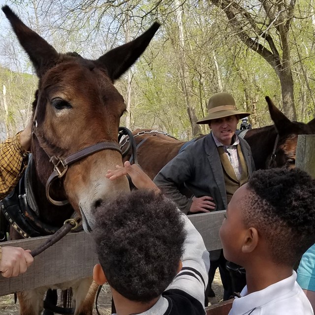 Children enjoying a visit to the C&O Canal 