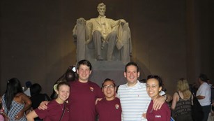 High school students in service to their community