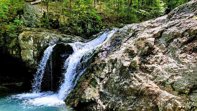 A waterfall in Lake Catherine State Park near Hot Springs, Arkansas