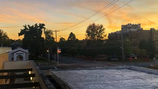 A view from the Visitor Center at duskl