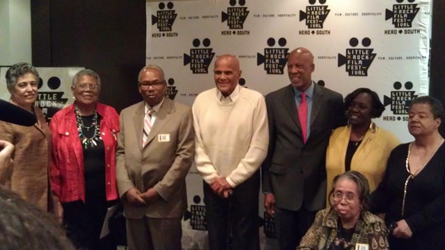 The Little Rock Nine and Harry Belafonte help commemorate the anniversary of desegregation.