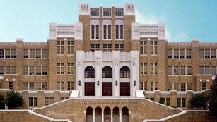 Picture of large brick high school