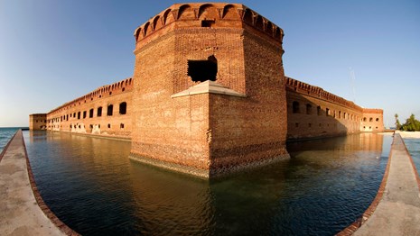Wall of Fort Jefferson in Dry Tortugas National Park