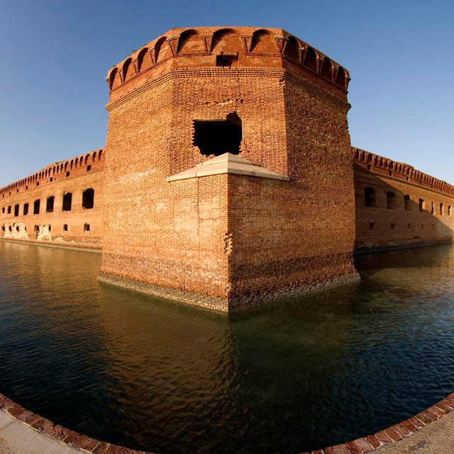 Wall of Fort Jefferson in Dry Tortugas National Park