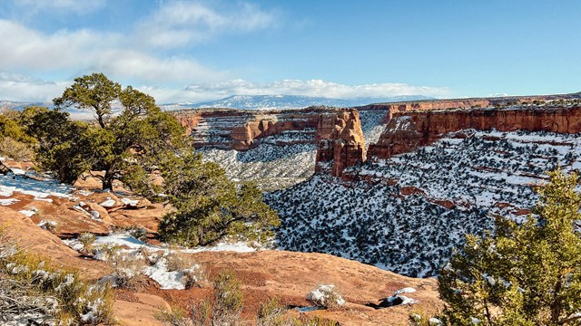 View from the Visitor Center into Monument Canyon