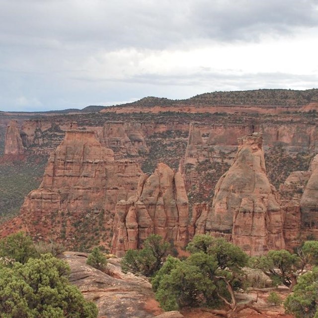 View from the Visitor Center into Monument Canyon