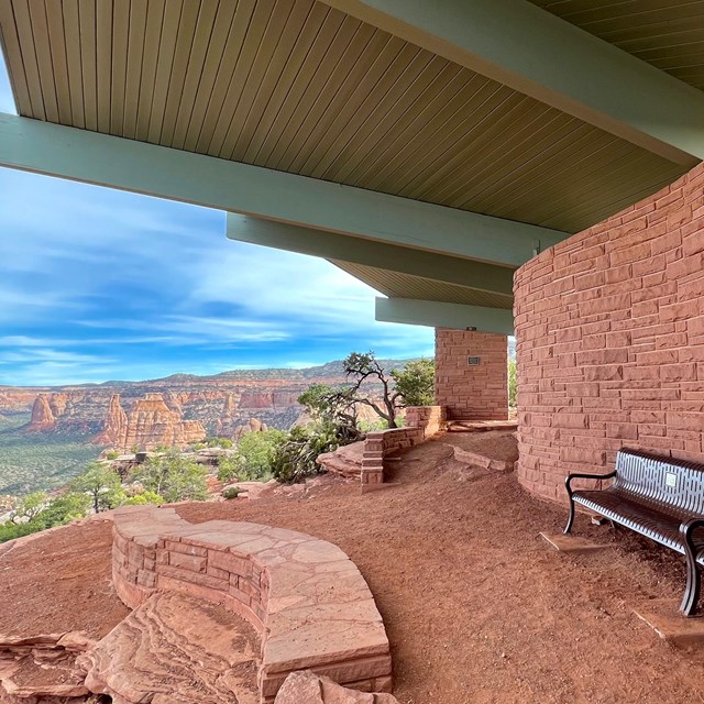 Book Cliffs Shelter, historic structure built by Mission 66 crew