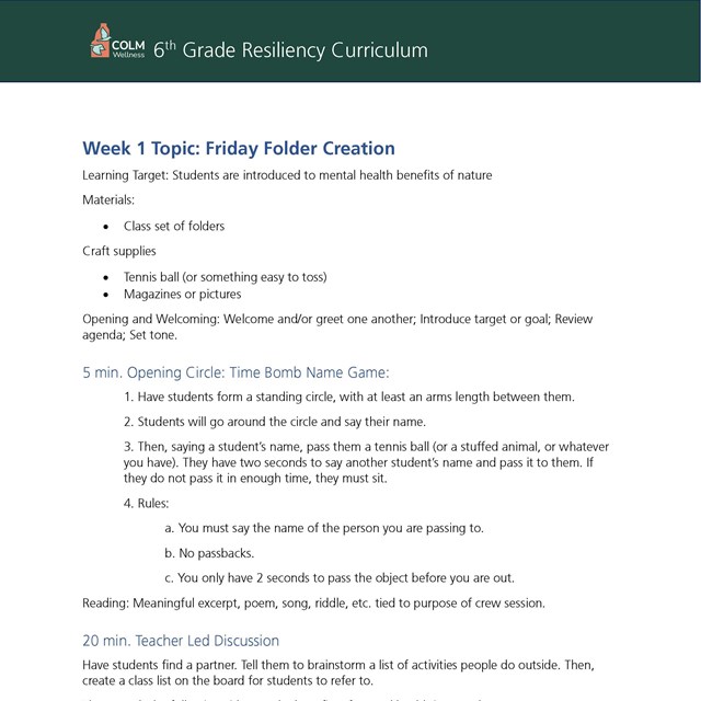 A document with a thin dark teal header