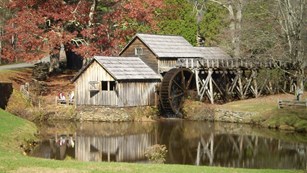 old mill in the fall