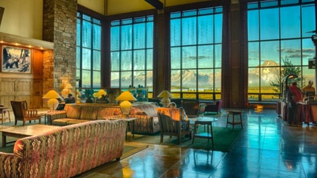 Jackson Lake Lodge lobby in Grand Tetons National Park