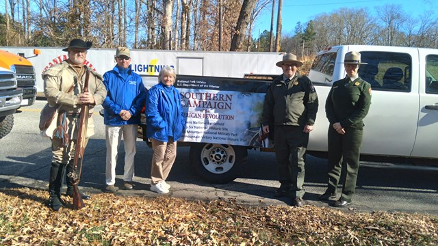 Five staff members and volunteers 