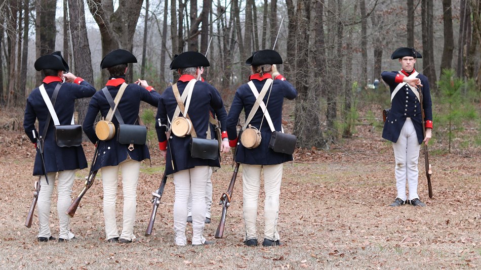 Costumed interpreters as Continental Army 