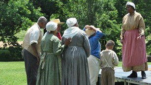 Group of people in 19th-century dress