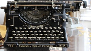 Typewriter on a table