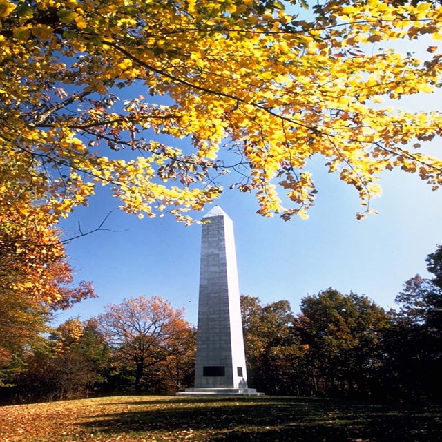 Monument at Kings Mountain National Military Park.