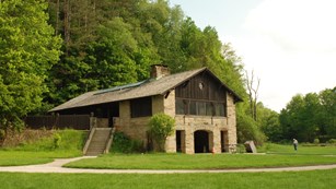 Kendall Ledges Shelter in the Spring