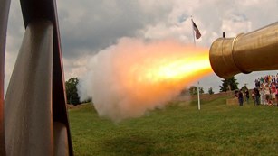 Cannon Shot at Fort Stevens