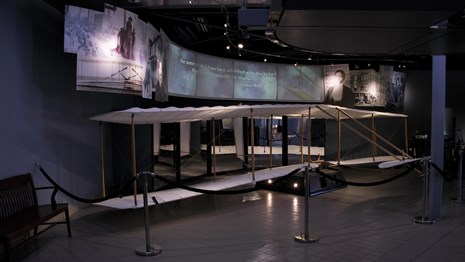 Replica 1902 glider in the visitor center