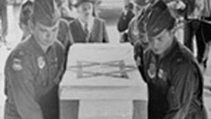 Israeli flags were draped over the coffins being returned to loved ones for burial.