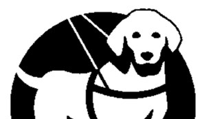 Service Dog on a leash.