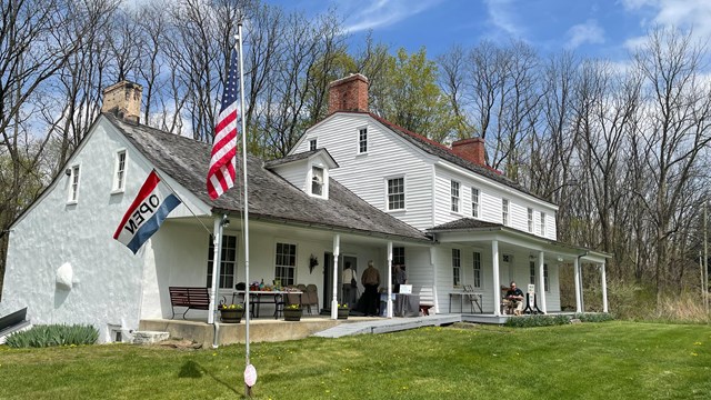 The Foster Armstrong House in the early spring.