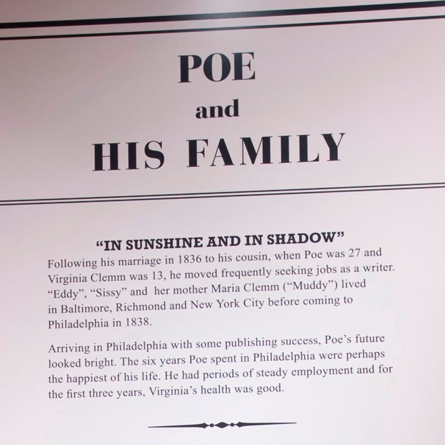 Color image of an exhibit panel with text that says 