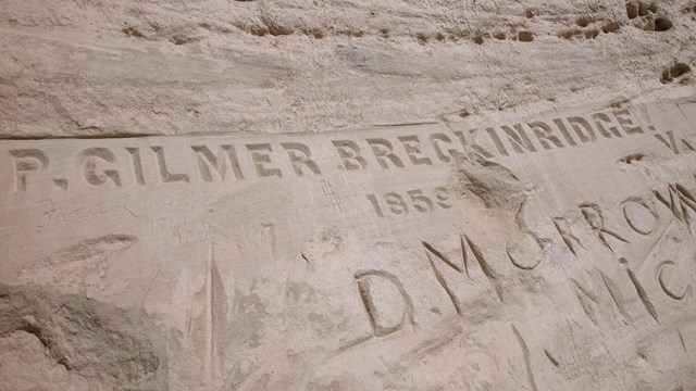 Inscription on a rock face