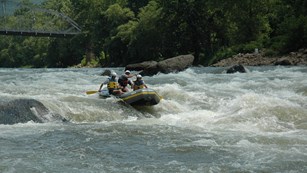 people on raft, water rafting on rapids