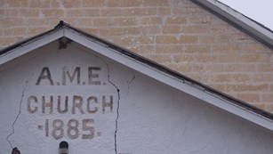 Nicodemus AME Church written on building