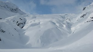 Snow-covered glacier