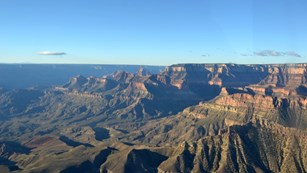 aerial view of canyons