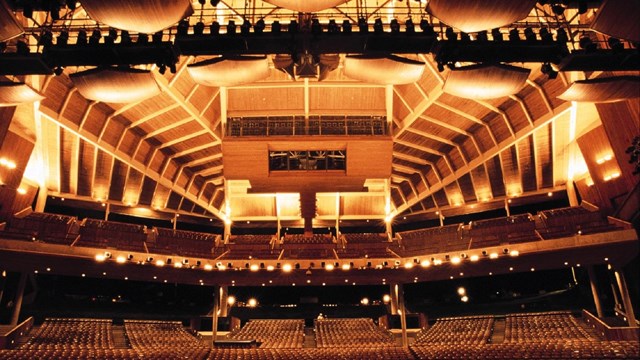 Interior of the Filene Center seating area