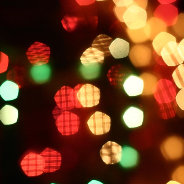 Bright abstract holiday lights