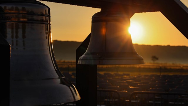 Bells of Remembrance at sunrise on September 11